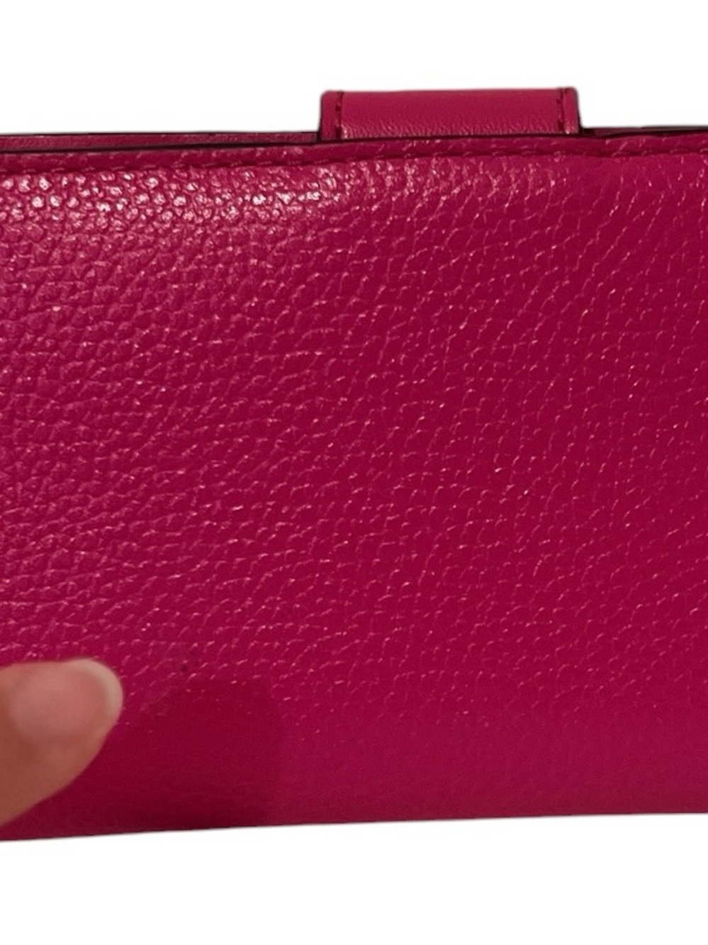 NWT Michael Kors Charm Medium Tab Pocket Bifold Leather Wallet (Wild Berry) - Picture 5 of 7
